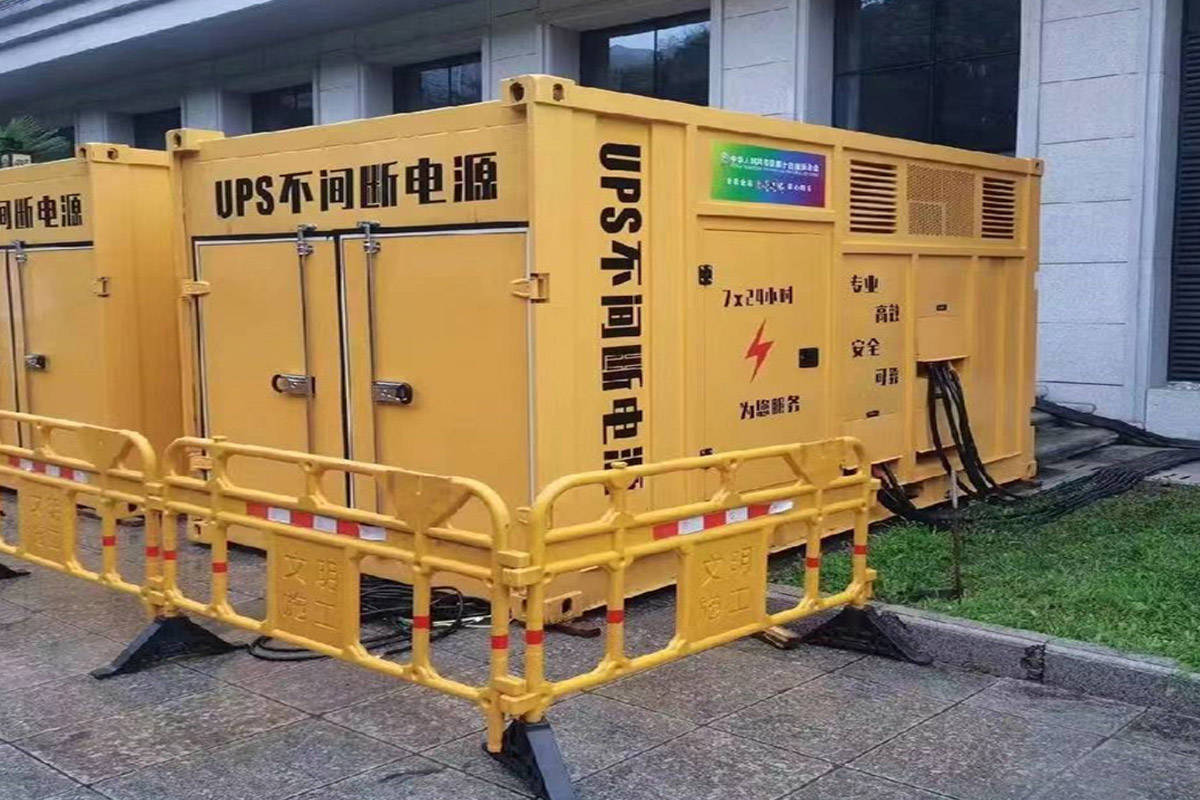 马鞍山发电机租赁施工现场